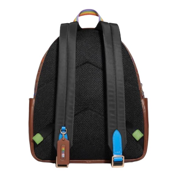 Coach Court Backpack In Rainbow Signature Canvas NWT - Picture 4 of 6